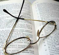 Glasses in book